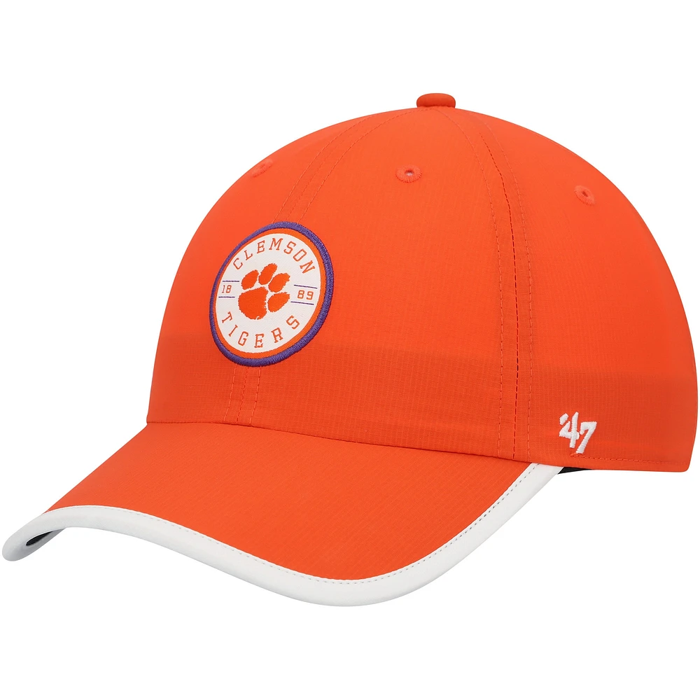 Casquette réglable '47 Orange Clemson Tigers Microburst Clean Up pour homme