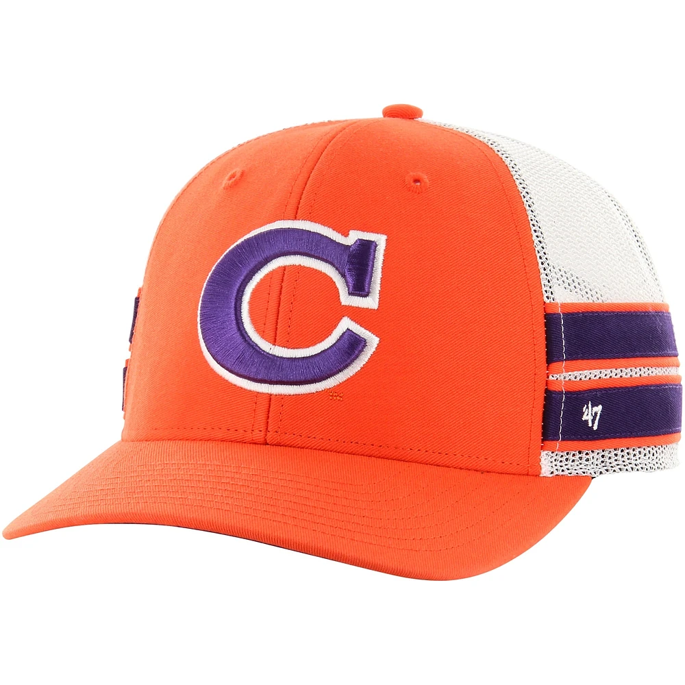 Casquette de camionneur réglable '47 Orange Clemson Tigers Straight Eight pour hommes