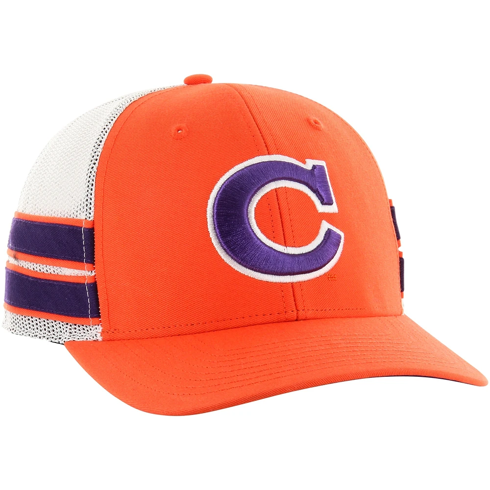 Men's '47 Orange Clemson Tigers Straight Eight Adjustable Trucker Hat