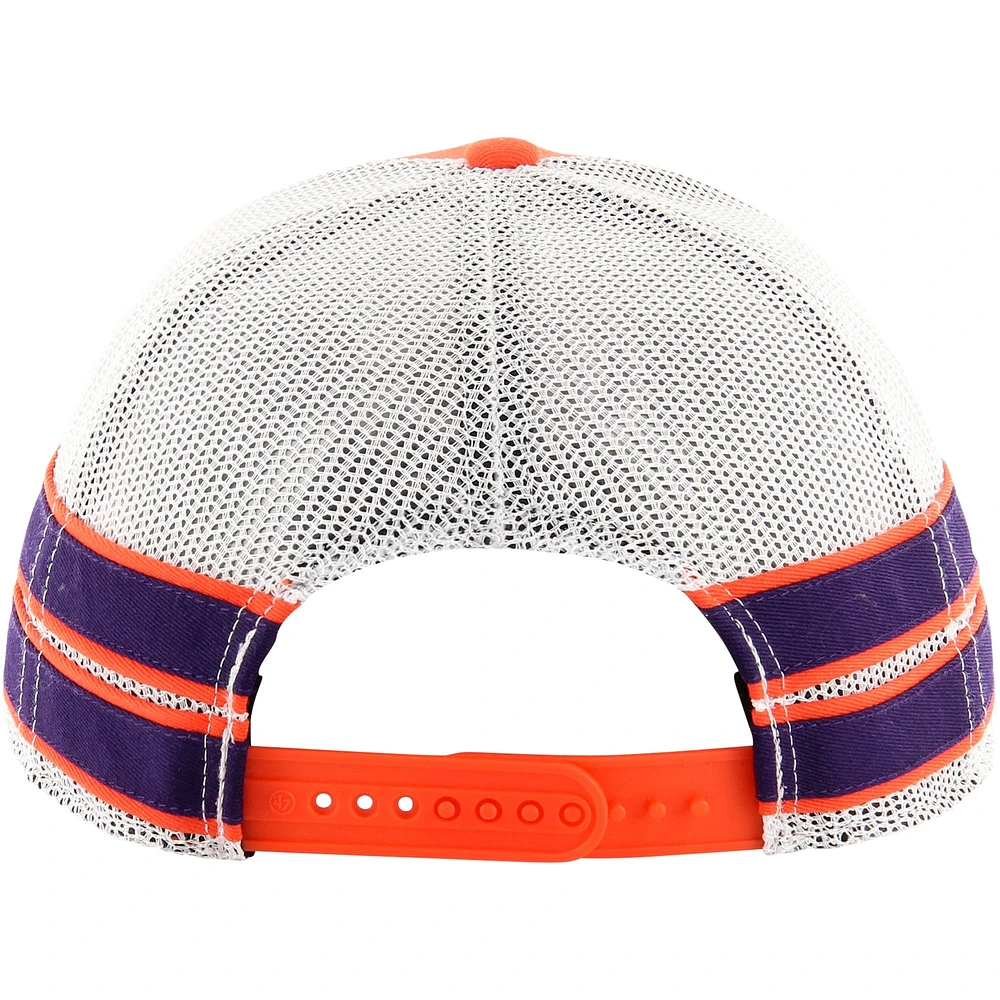 Casquette de camionneur réglable '47 Orange Clemson Tigers Straight Eight pour hommes