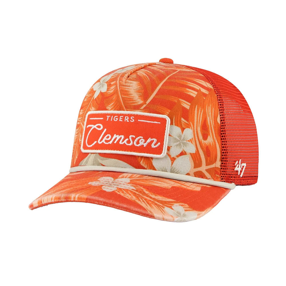 Casquette réglable Orange Clemson Tigers Tropicalia Hitch '47 pour hommes