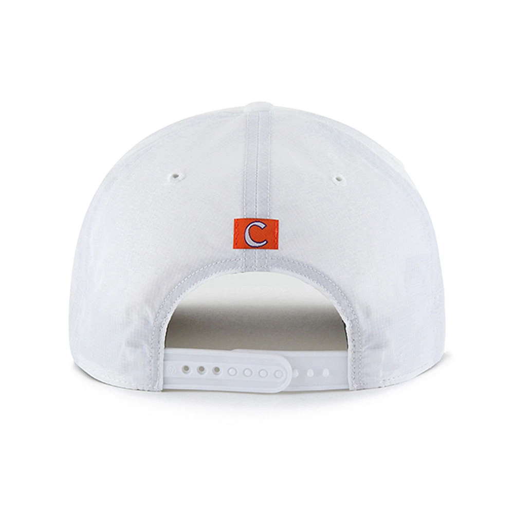 Men's '47 White Clemson Tigers Condor Hitch brrr° Adjustable Hat