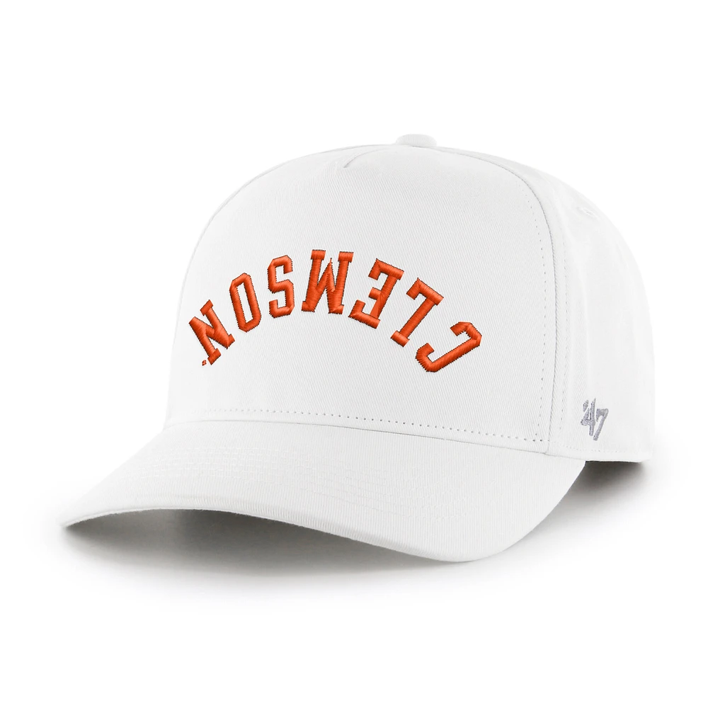 Men's '47 White Clemson Tigers Flip Script Hitch Adjustable Hat