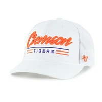 Men's '47 White Clemson Tigers Garner Rope Trucker Adjustable Hat