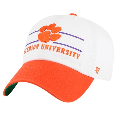 Casquette ajustable Gridiron Clean Up des Clemson Tigers '47 blanche pour homme