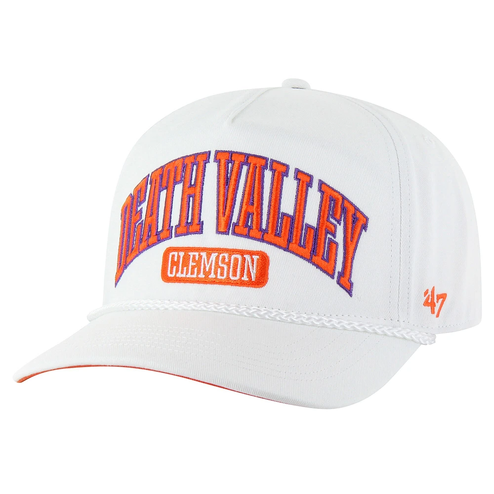 Casquette Snapback Local Arch Hitch blanche Clemson Tigers '47 pour homme