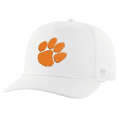 Casquette réglable avec attelage de corde '47 White Clemson Tigers pour hommes