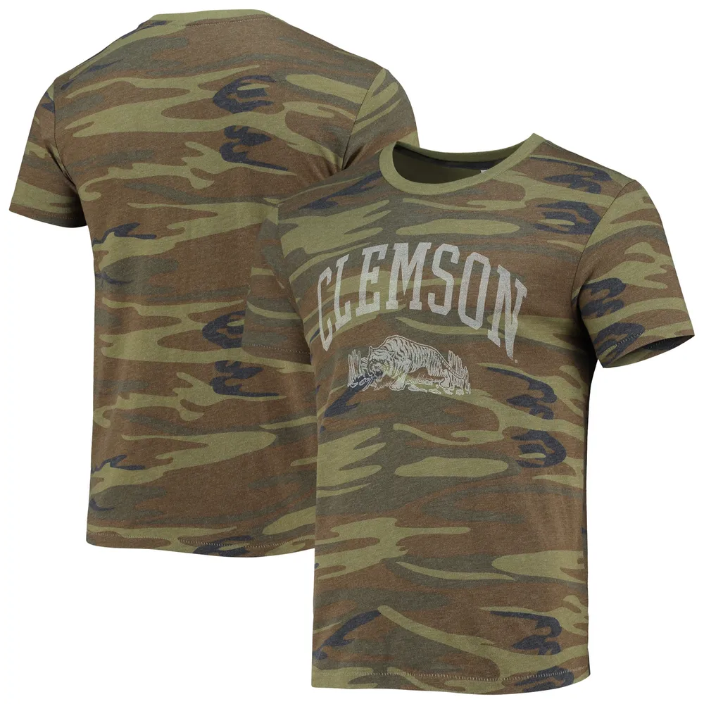 Alternative Vêtements Men Camo Clemson Tigers Arch Logo T-shirt