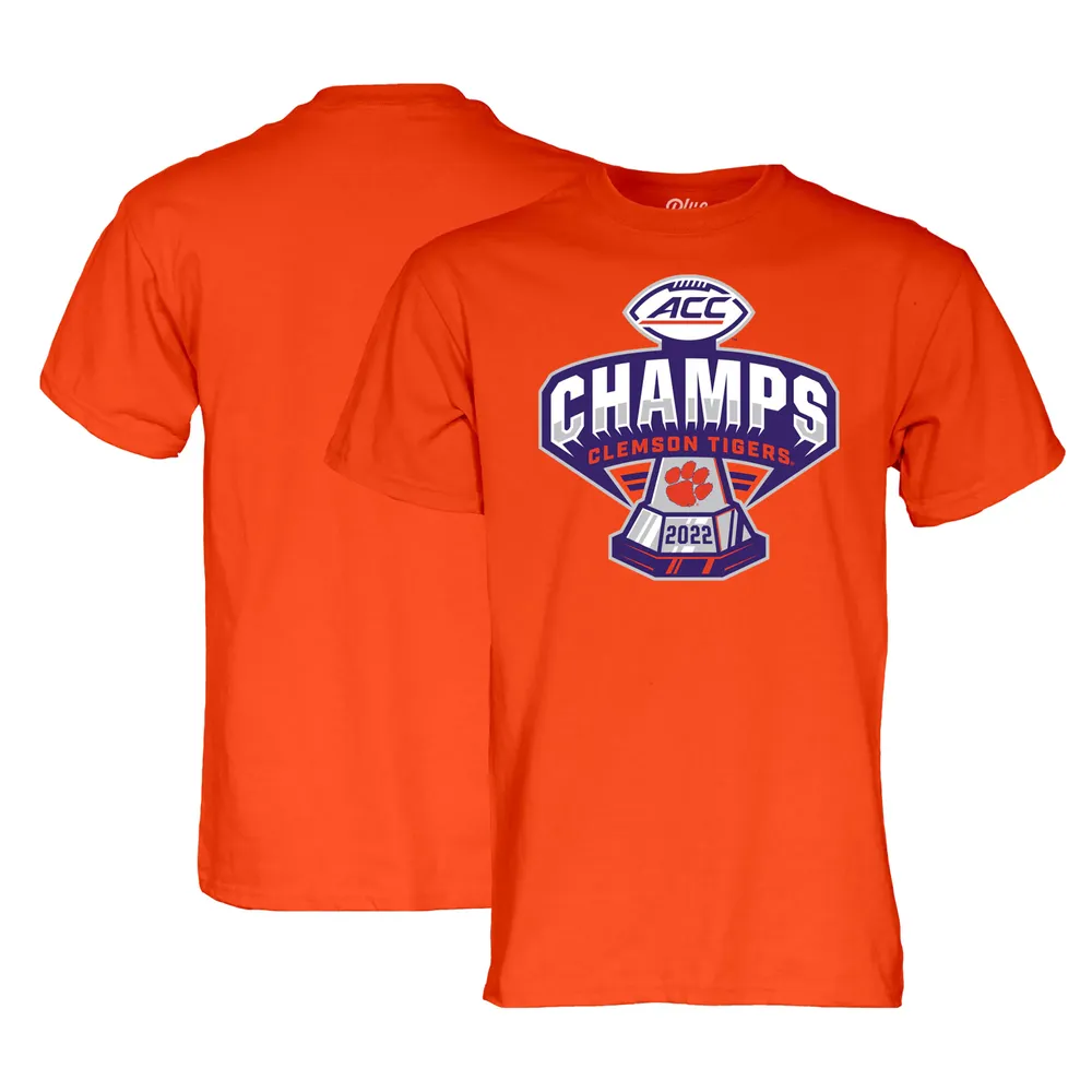 Blue 84 2022 ACC Football Champions Clemson Tigers Locker Room T-Shirt, Men's, Small