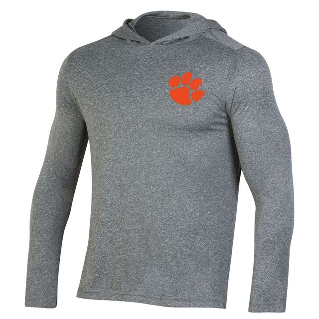 T-shirt à capuche manches longues Champion Clemson Tigers gris pour homme