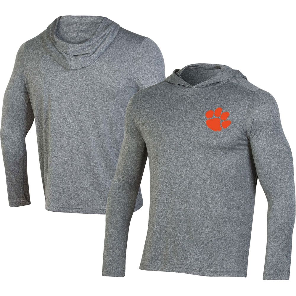 Men's Champion Gray Clemson Tigers Hoodie Long Sleeve T-Shirt