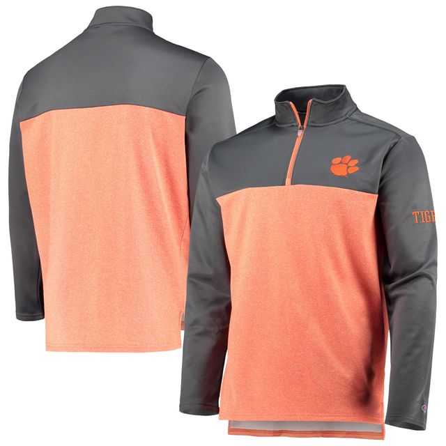 Veste orange Champion Clemson Tigers Gameday quart-zip pour homme