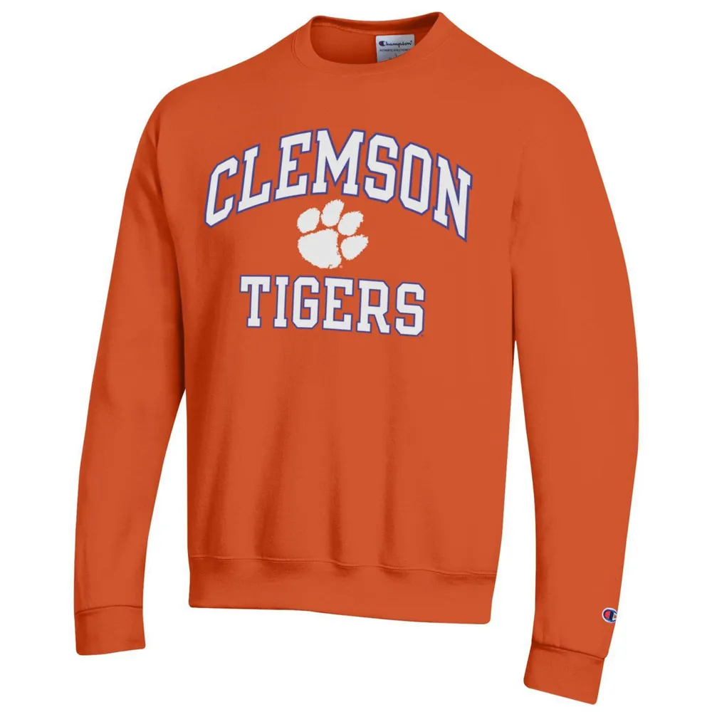 Sweat-shirt Champion Orange Clemson Tigers High Motor pour homme