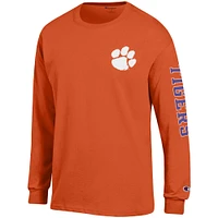 T-shirt à manches longues Champion Orange Clemson Tigers Team Stack pour homme