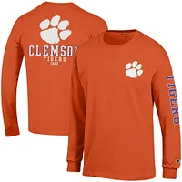 T-shirt à manches longues Champion Orange Clemson Tigers Team Stack pour homme