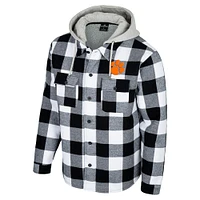 Veste zippée à carreaux Buffalo Colosseum noire/blanche pour homme des Clemson Tigers