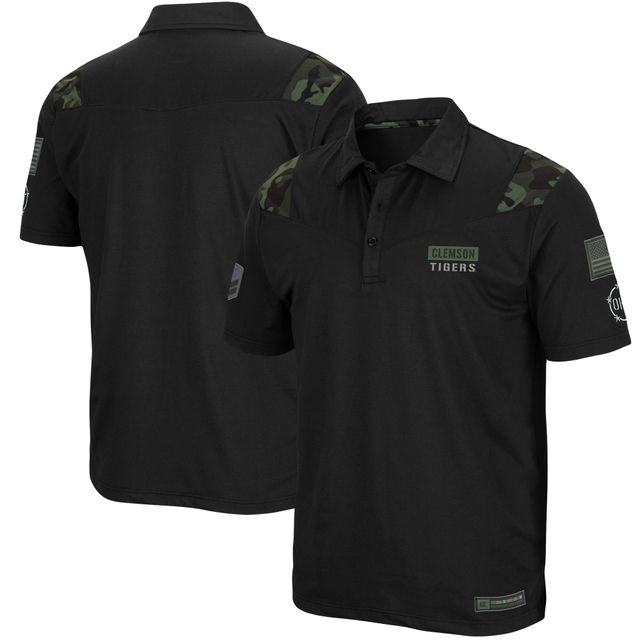 Colosseum Black Clemson Tigers OHT Military Appreciation Sierra Polo pour homme