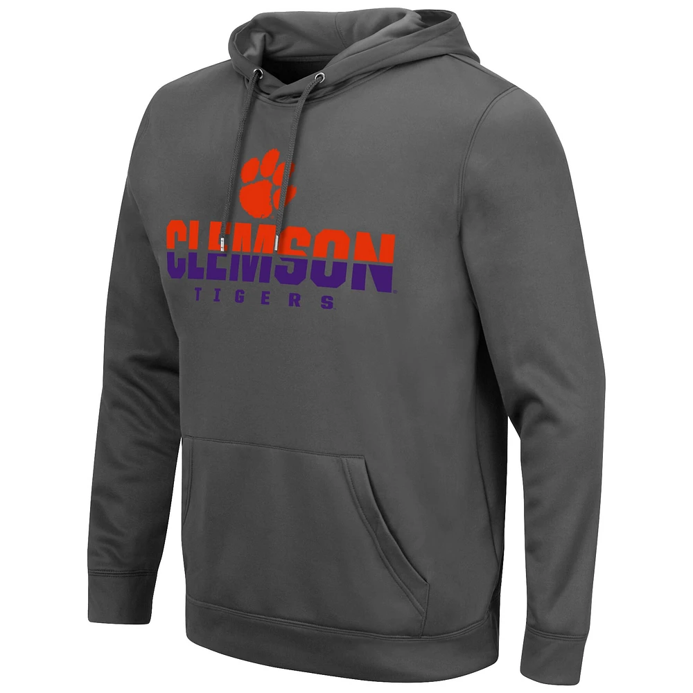 Men's Colosseum Charcoal Clemson Tigers Lantern Pullover Hoodie