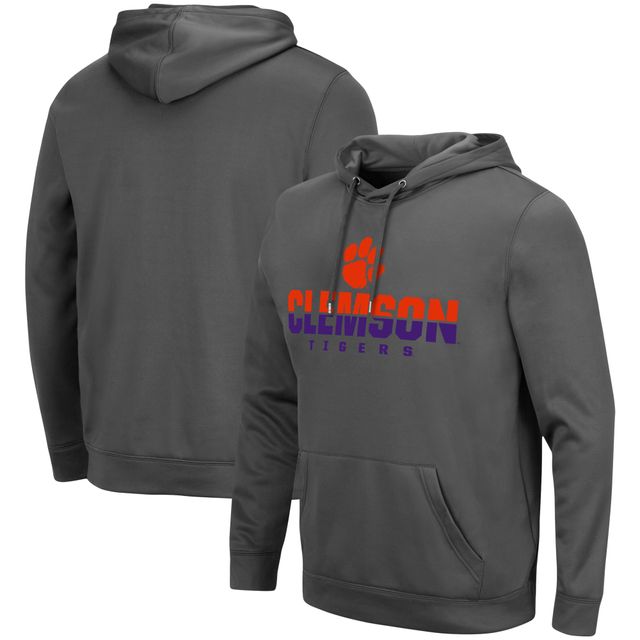 Sweat à capuche Colosseum Charcoal Clemson Tigers Lantern pour homme