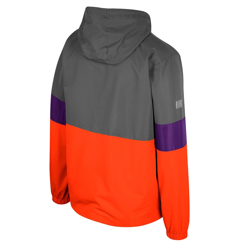 Veste Colosseum Charcoal Clemson Tigers Miles pour homme