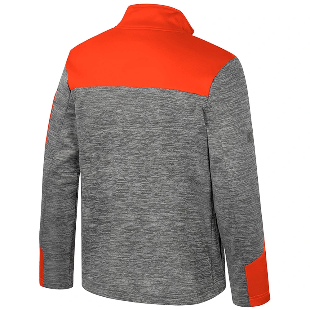 Men's Colosseum  Gray/Orange Clemson Tigers Guard Full-Zip Jacket