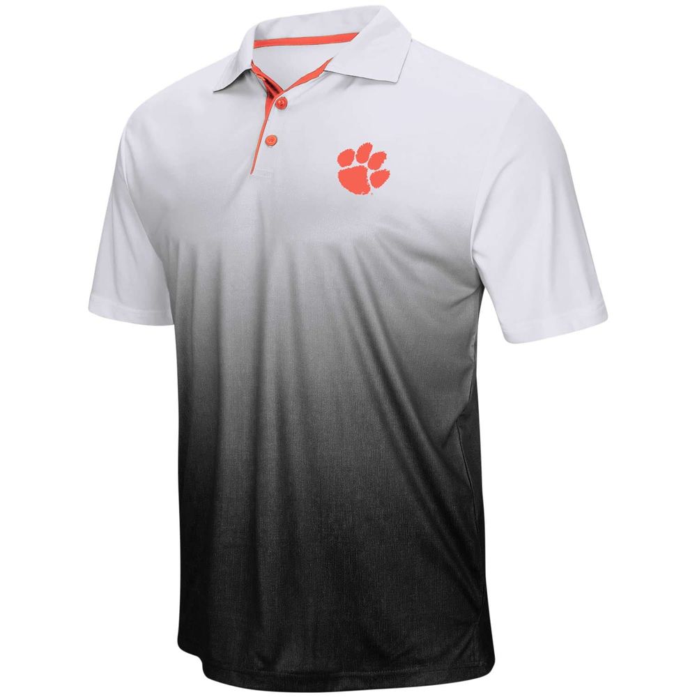 Men's Colosseum Gray Clemson Tigers Magic Team Logo Polo