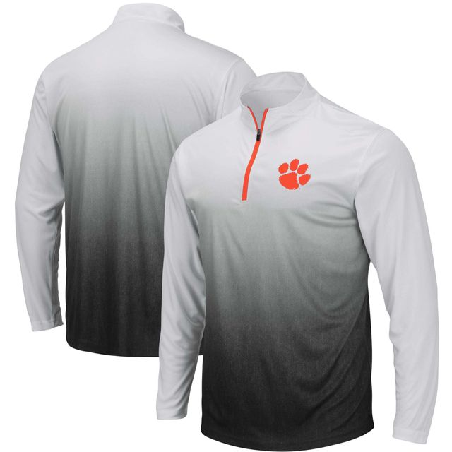 Veste Colosseum Grey Clemson Tigers Magic Team Logo Quarter-Zip pour homme