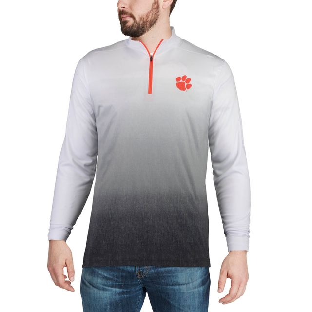 Veste Colosseum Grey Clemson Tigers Magic Team Logo Quarter-Zip pour homme