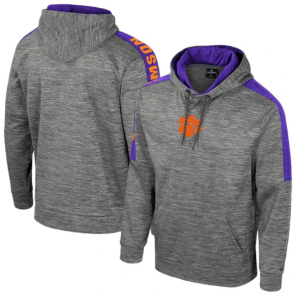 Sweat à capuche pour homme Colosseum Heather Grey Clemson Tigers Dozer