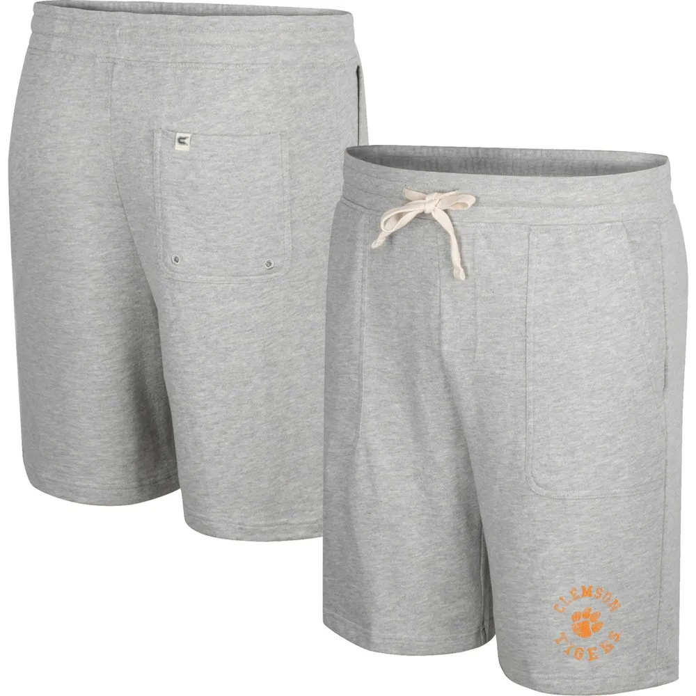 Men's Colosseum Heather Gray Clemson Tigers Love To Hear This Terry Shorts