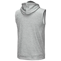 Sweat à capuche sans manches pour homme Colosseum Heathered Grey Clemson Tigers Banked