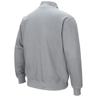 Men's Colosseum Heathered Gray Clemson Tigers Tortugas Team Logo Quarter-Zip Jacket