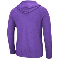 Men's Colosseum Heathered Purple Clemson Tigers Big & Tall Wingman Raglan Hoodie T-Shirt