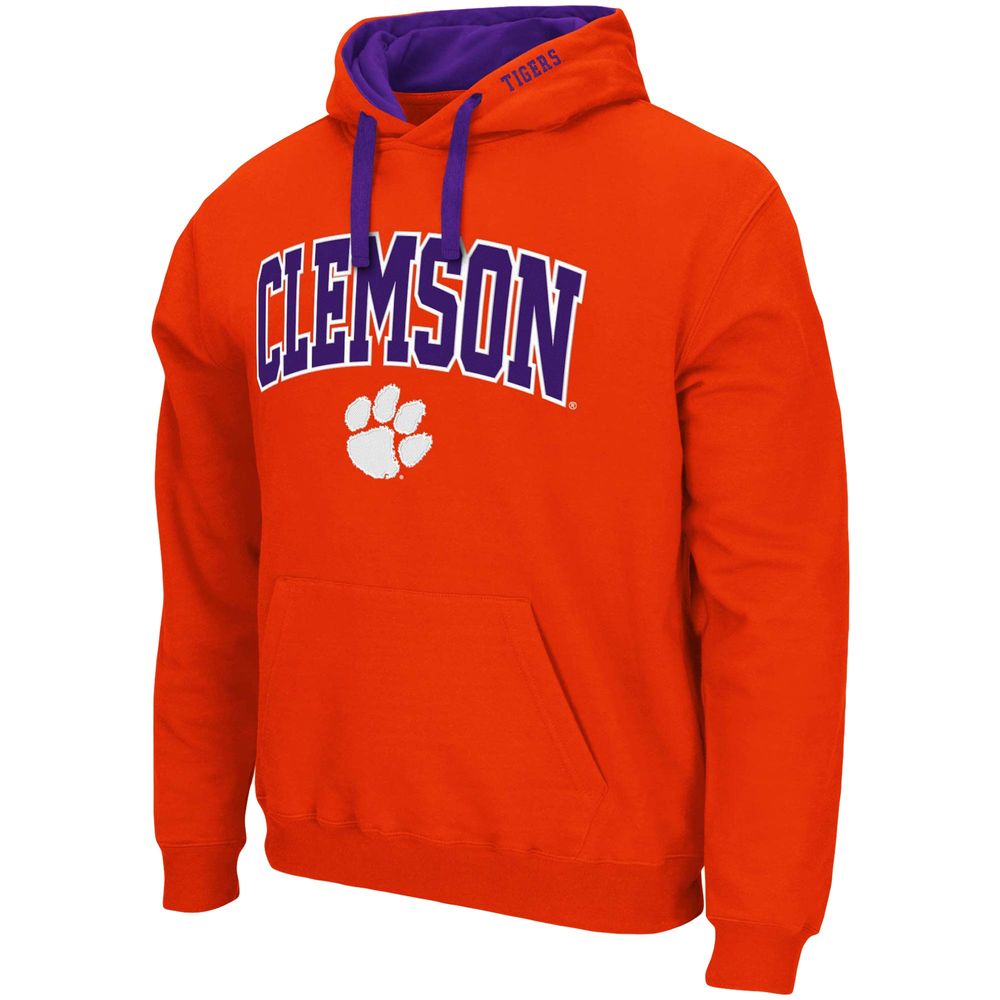 Men's Colosseum Orange Clemson Tigers Big & Tall Arch Logo 2.0 Pullover Hoodie