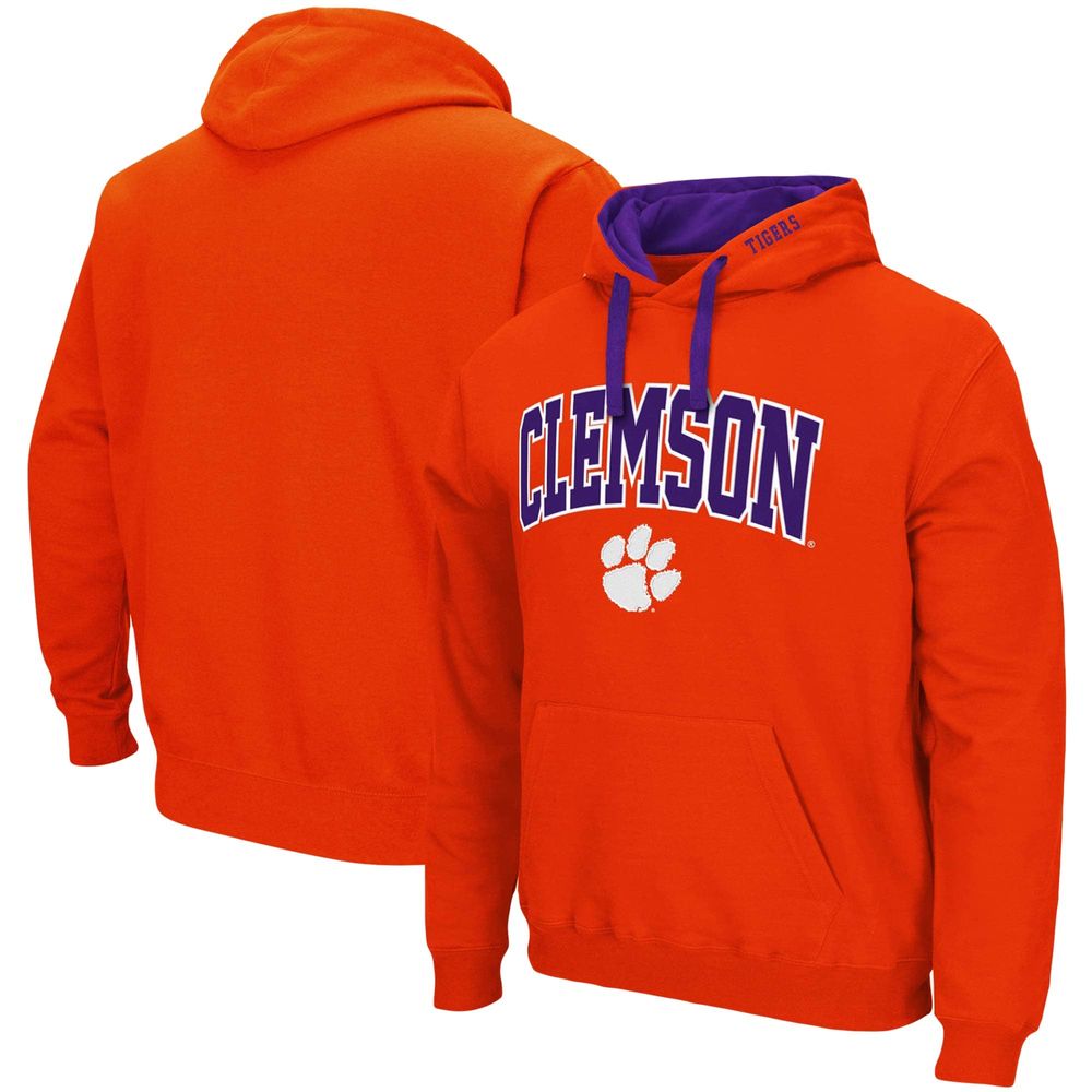 Men's Colosseum Orange Clemson Tigers Big & Tall Arch Logo 2.0 Pullover Hoodie