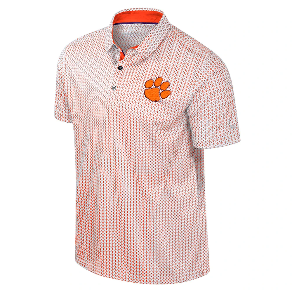 Men's Colosseum Orange Clemson Tigers Big & Tall Marty Rival Polo