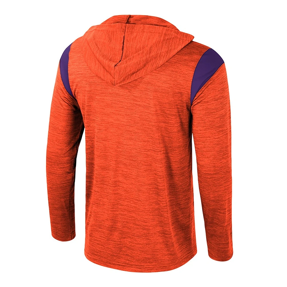 Coupe-vent à demi-zip Dozer orange Colosseum pour homme des Clemson Tigers