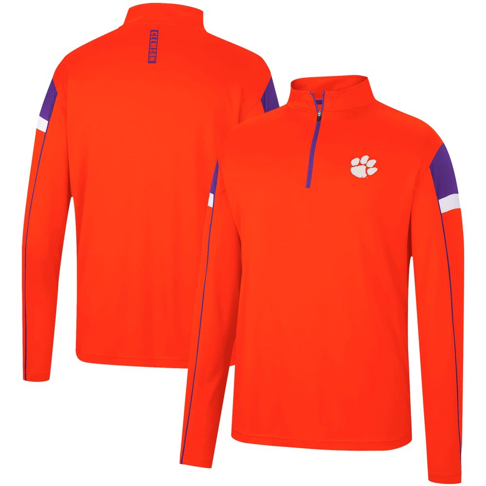 Men's Colosseum Orange Clemson Tigers Golf Match Quarter-Zip Windshirt