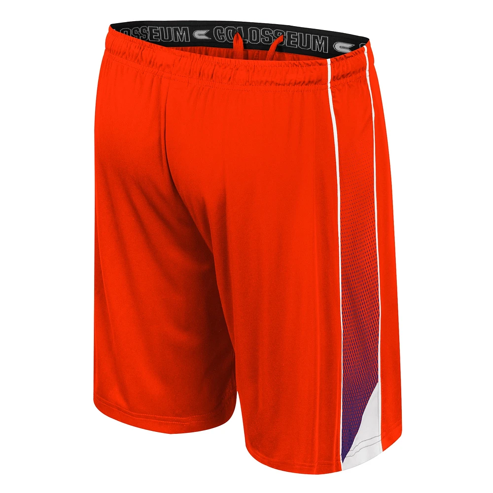 Short en ligne Colosseum Orange Clemson Tigers pour hommes