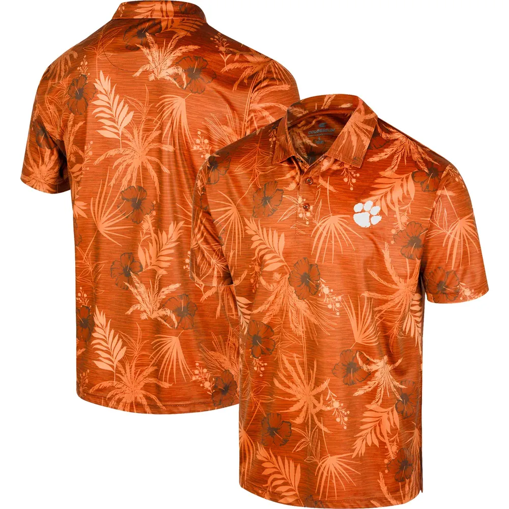 Men's Colosseum Orange Clemson Tigers Palms Team Polo