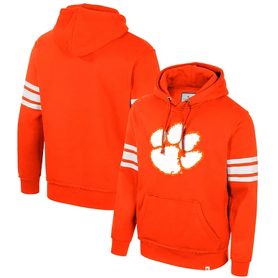 Men's Colosseum Orange Clemson Tigers Saluting Pullover Hoodie