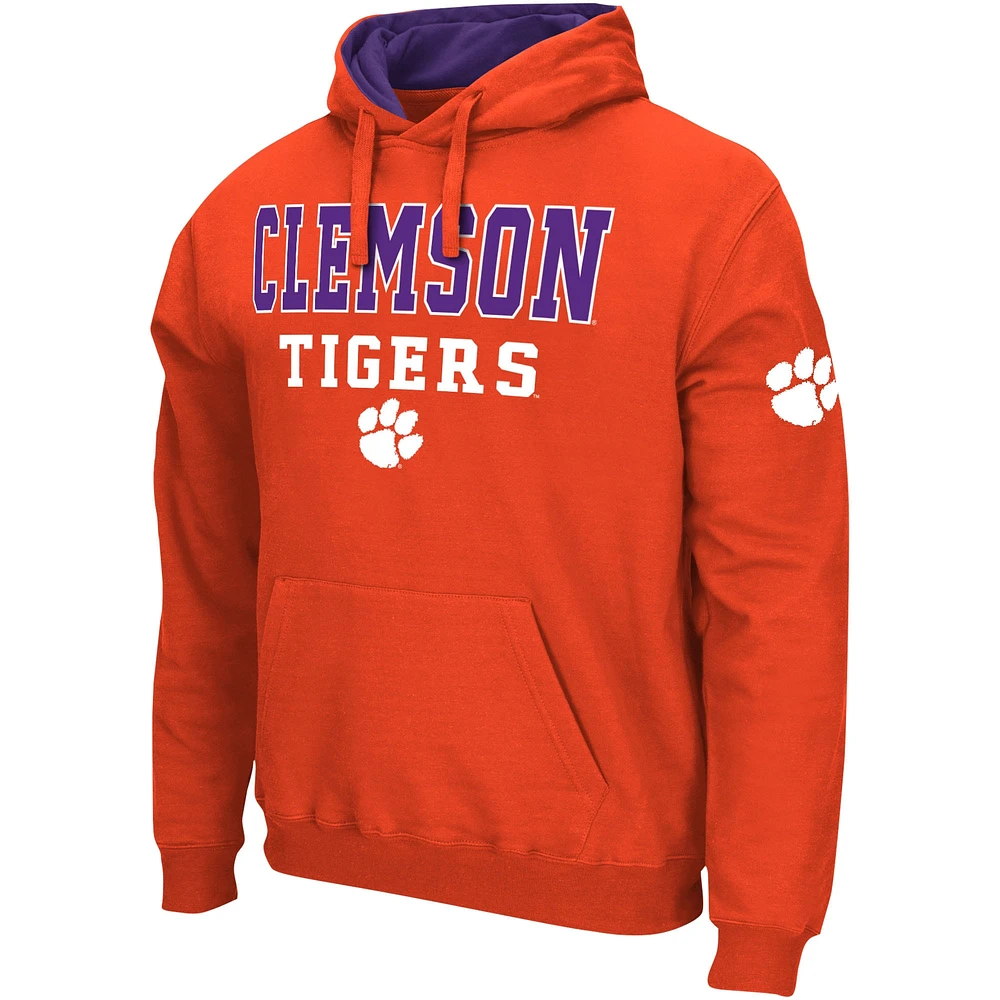 Men's Colosseum Clemson Tigers Sunrise Pullover Hoodie