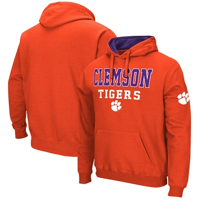 Men's Colosseum Clemson Tigers Sunrise Pullover Hoodie