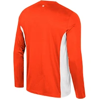 T-shirt d'échauffement à manches longues Colosseum Orange Clemson Tigers pour hommes