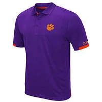 Men's Colosseum Purple Clemson Tigers Big & Tall Santry Polo