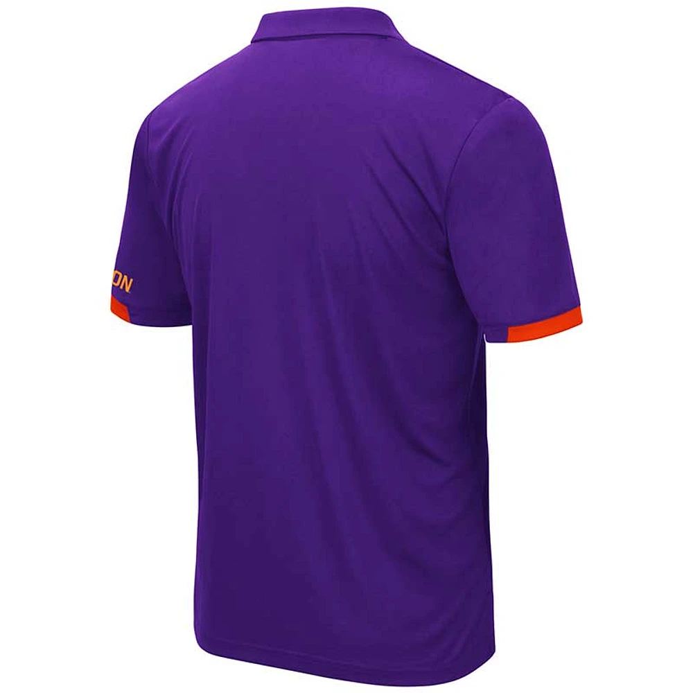 Men's Colosseum Purple Clemson Tigers Big & Tall Santry Polo