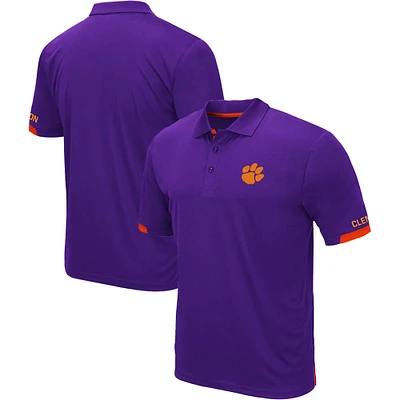 Men's Colosseum Purple Clemson Tigers Big & Tall Santry Polo