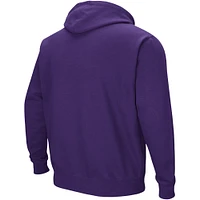 Sweat à capuche double arche Colosseum Purple Clemson Tigers pour hommes