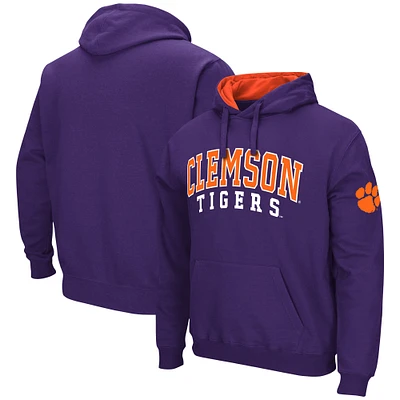 Sweat à capuche double arche Colosseum Purple Clemson Tigers pour hommes