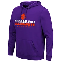 Men's Colosseum Purple Clemson Tigers Lantern Pullover Hoodie